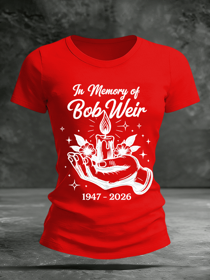 Women's Commemorative Edition Bob Weir Print Short-Sleeve T-Shirt