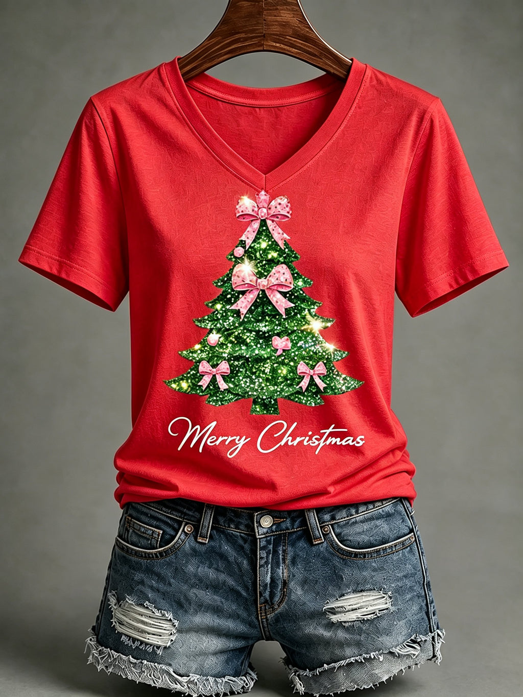 Women's Christmas Print T-Shirt