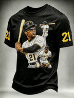 Men's Puerto Rico Baseball Print Short-Sleeve T-Shirt