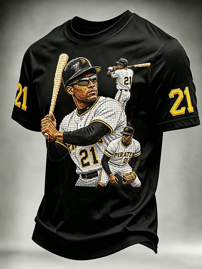 Men's Puerto Rico Baseball Print Short-Sleeve T-Shirt