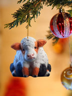 Funny Animal Christmas Stocking Decoration Flat Pendant