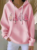 Women's Merry Christmas Print Casual Hoodie