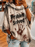 Women's  Retro Problem Solved Print Top