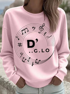 Women's Music Lover Print Sweatshirt
