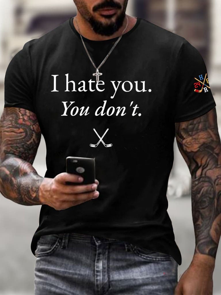 Men's Hockey Romance Print T-Shirt