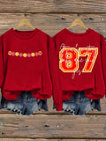 Retro 87 Engaged It’s A Love Story, She Said Yes Print Sweatshirt