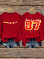 Retro 87 Engaged It’s A Love Story, She Said Yes Print Sweatshirt