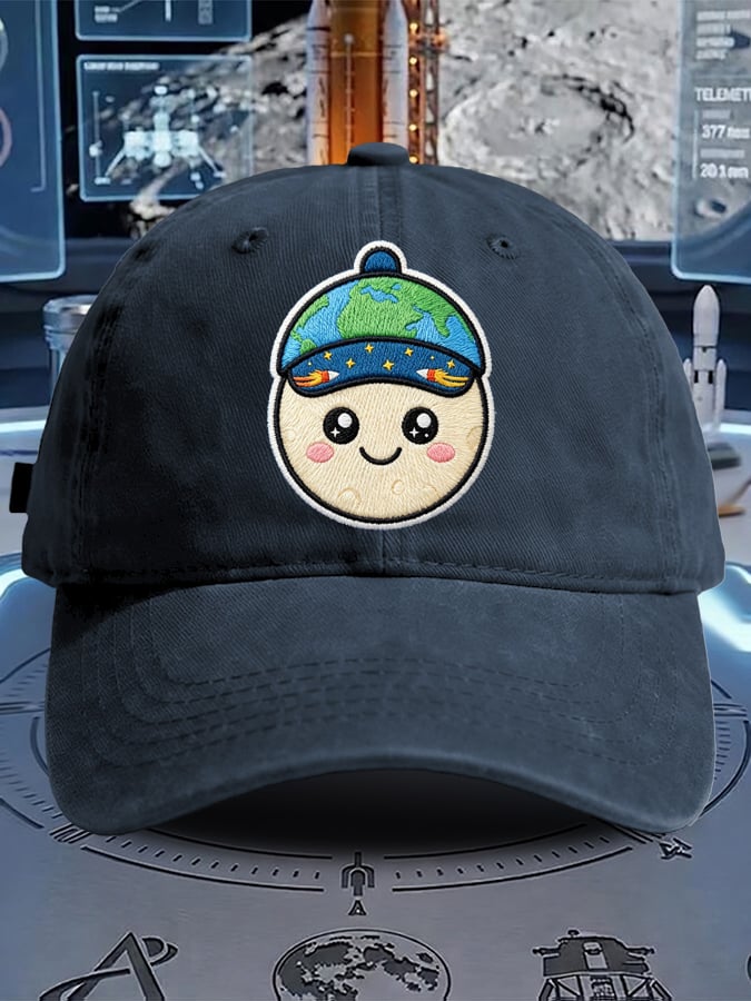 Unisex  Artemis II  Print  Washed Cotton Cap