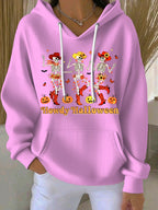 Halloween Color Women's Print Casual Hoodies