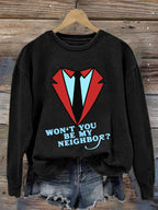 Retro Won’t You Be My Neighbor? Print Sweatshirt
