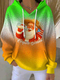 Puerto Rico Colored Casual Women's Hooded Printed Sweatshirt