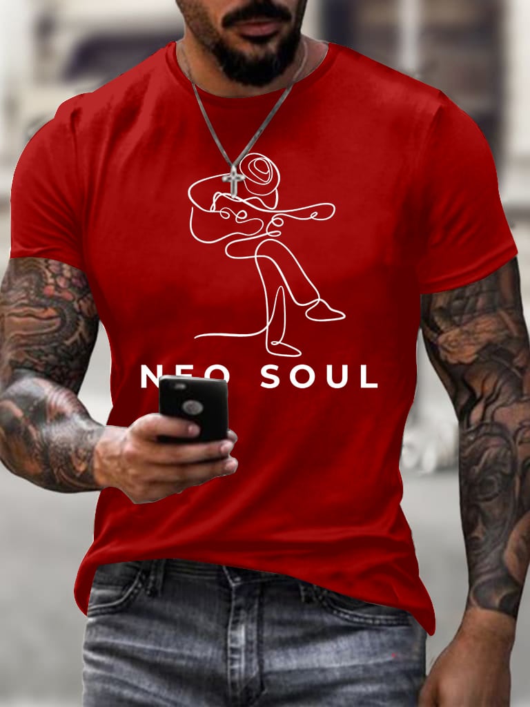 Men's  Neo Soul Printed Casual T-shirt