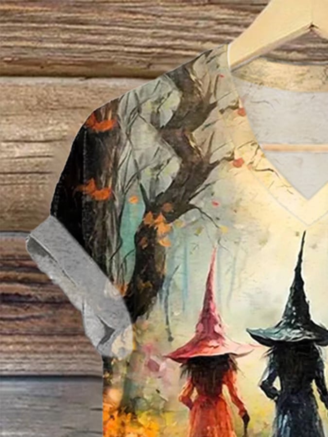 Women'S Witch Print Shirt