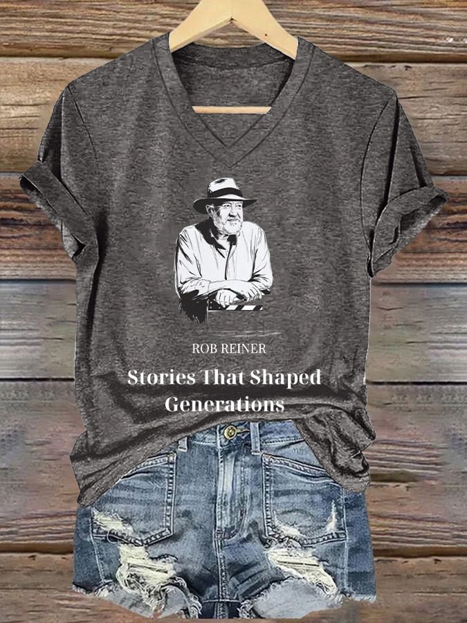 Women's Stories That Shaped Generations Print V Neck T-shirt