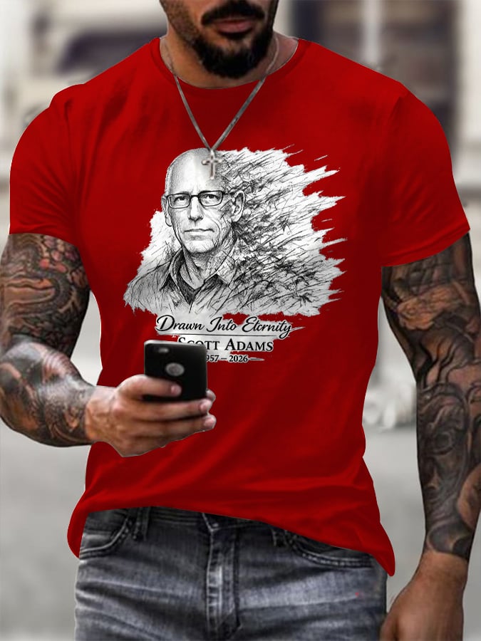 Men's Print Casual Printed T-shirt