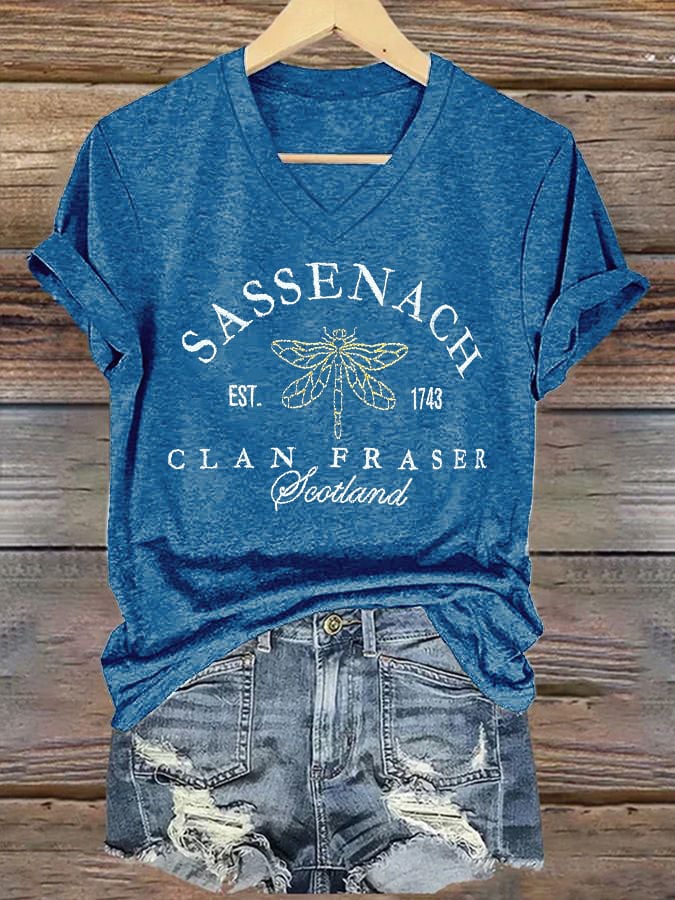 Women'S Sassenach Est.1743 Clan Fraser Print T-Shirt