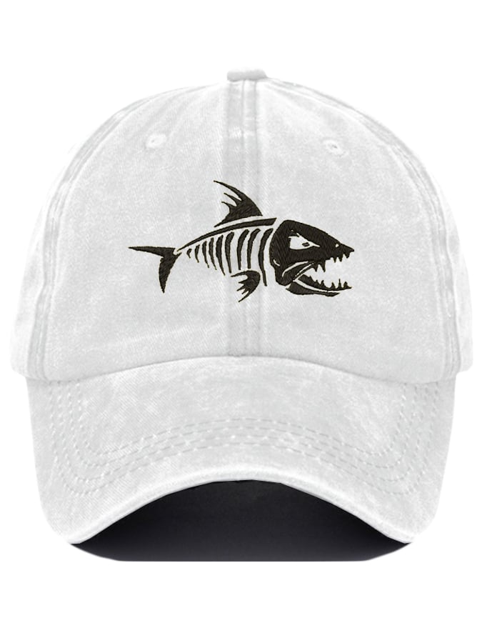 Unisex Shark 1975 Print Baseball Cap