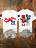 Women's Puerto Rico Baseball Printed Baseball Jersey