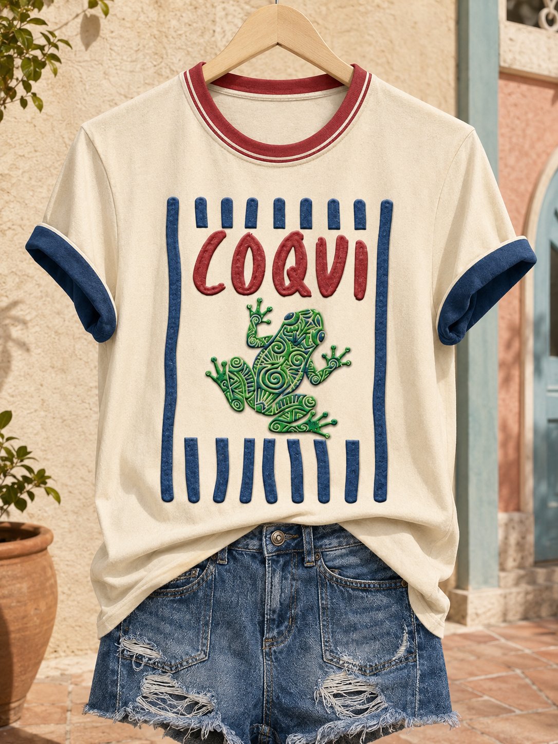 Women's Puerto Rico Pride Art Printed T-shirt