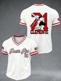 Men's Baseball Print Casual T-Shirt