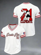 Men's Baseball Print Casual T-Shirt