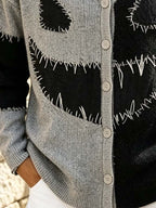 Women'S Casual Printed Knit Cardigan