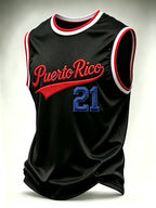 Men's Puerto Rico Baseball Print Tank Top