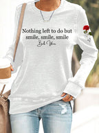 Women's Vintage Rock Tribute Print Casual Sweatshirt
