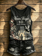 Women's Never Forget September 11 Print Vest