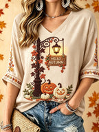 Women's Autumn Printed Casual Top