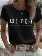 Woman In Total Control Here Printed T-Shirt