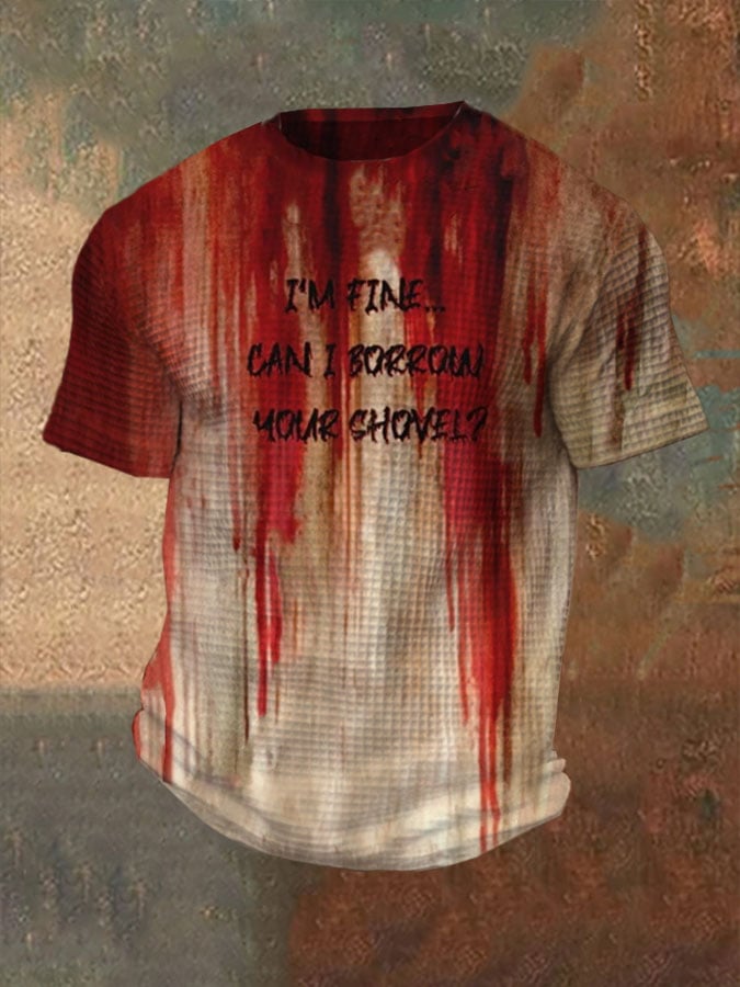 Men's I‘m Fine Print Waffle T-Shirt