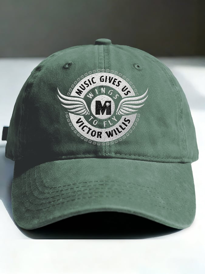 Retro Music Gives Us Wings To Fly Print Baseball Cap