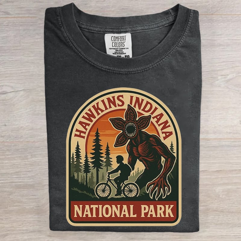 Hawkins Indiana National Park Upside Down Art Print T-Shirt