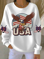 Women's Retro USA Ice Hockey Print Sweatshirt