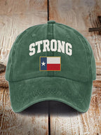 Retro Texas Strong Print Baseball Cap
