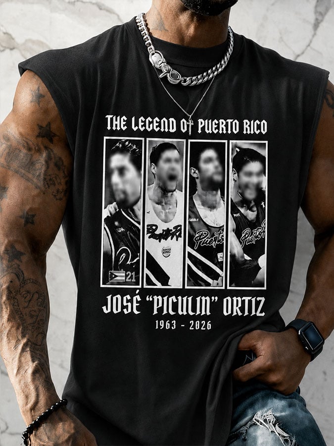 Men's THE LEGEND OF PUERTO RICO Print Tank Top