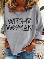 Women's Witch Women Printed Crew Neck Sweatshirt
