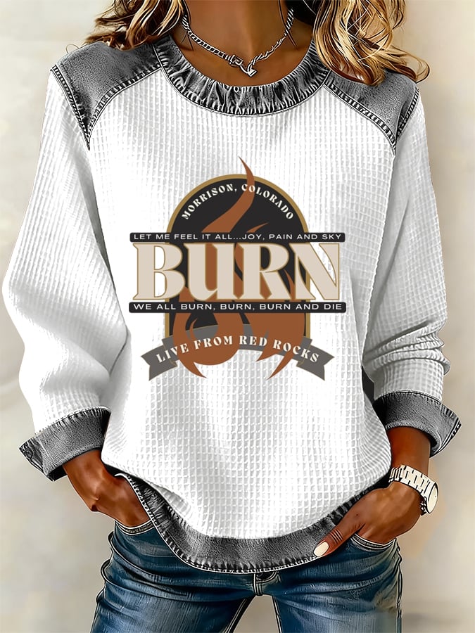 Women's Country Music Print Sweatshirt