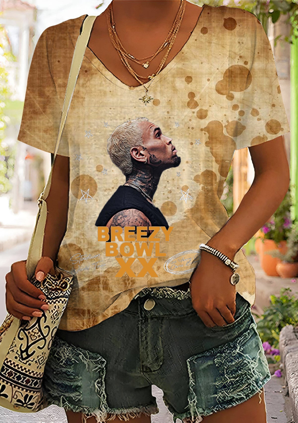 Breezy Bowl Women's Printed T-Shirt