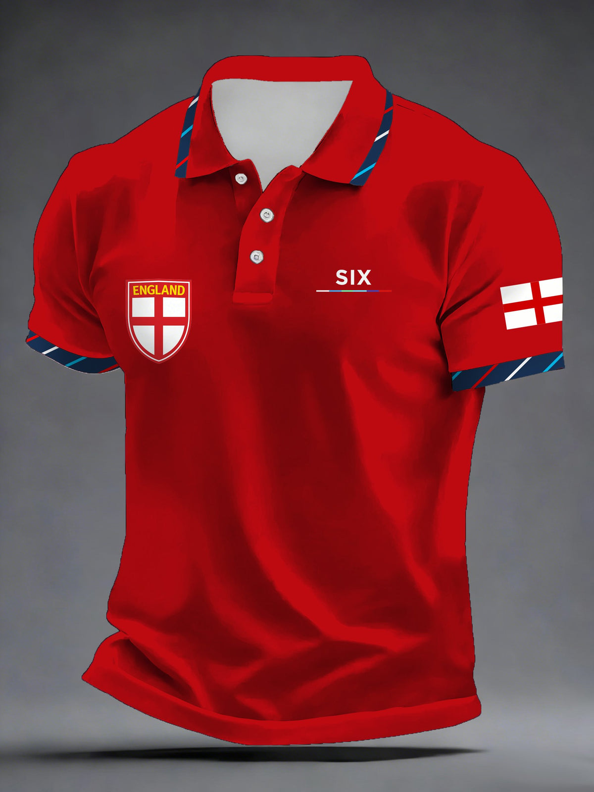 Men's Football Print Polo Shirt