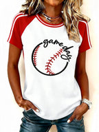 Women's Retro Baseball   Print Top