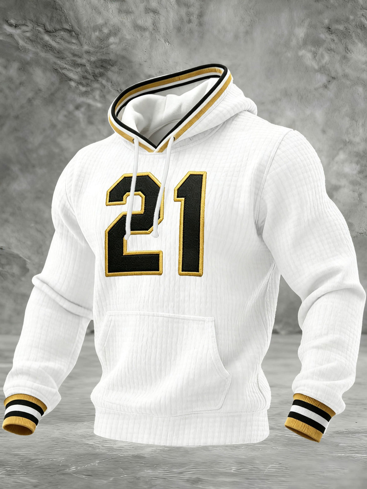 Men'S Puerto Rico Baseball Casual Printed Hoodie
