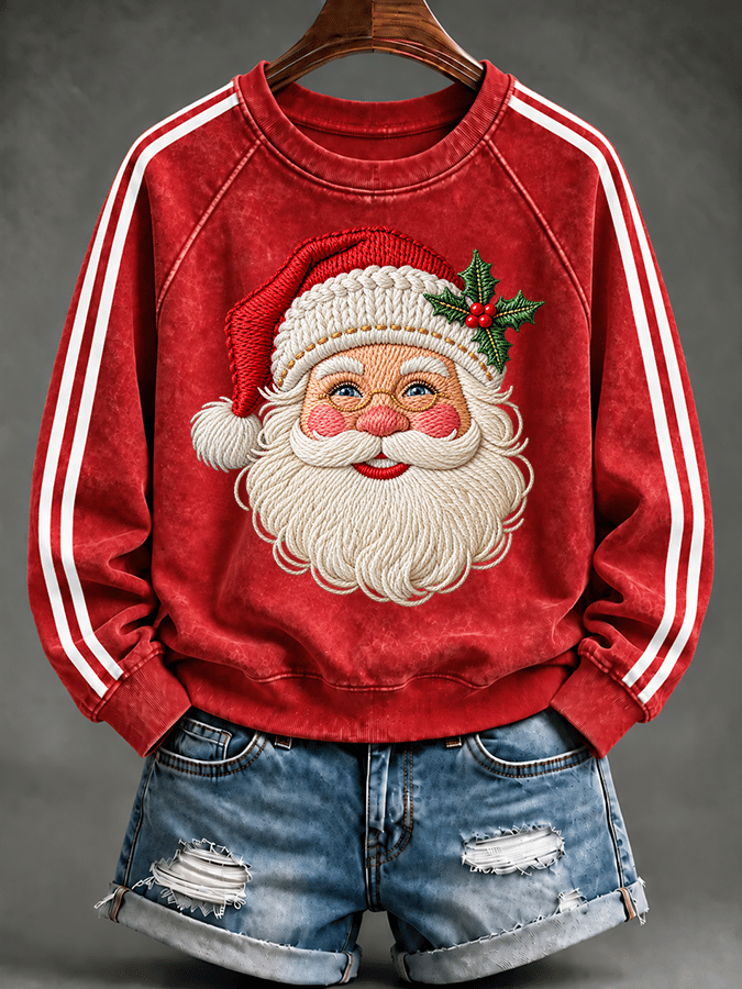 Women's Casual Christmas Print Long-Sleeved Sweatshirt