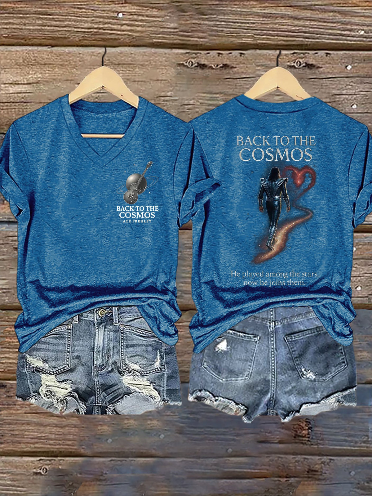 Women's Rock Singer Commemorative Print T-shirt