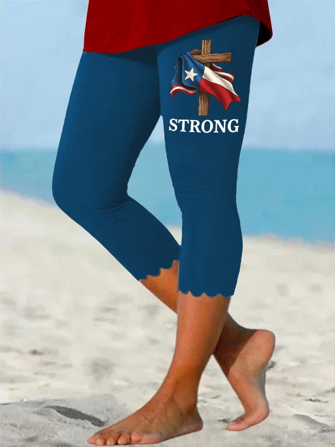 Women's Texas Strong Printed Leggings