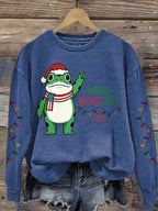 Women'S Casual Merry Resistmas Print Sweatshirt