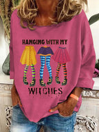 Women's Hanging With My Witches Printed Sweatshirt