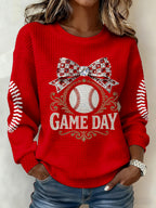Women's Baseball  Print Hoodie
