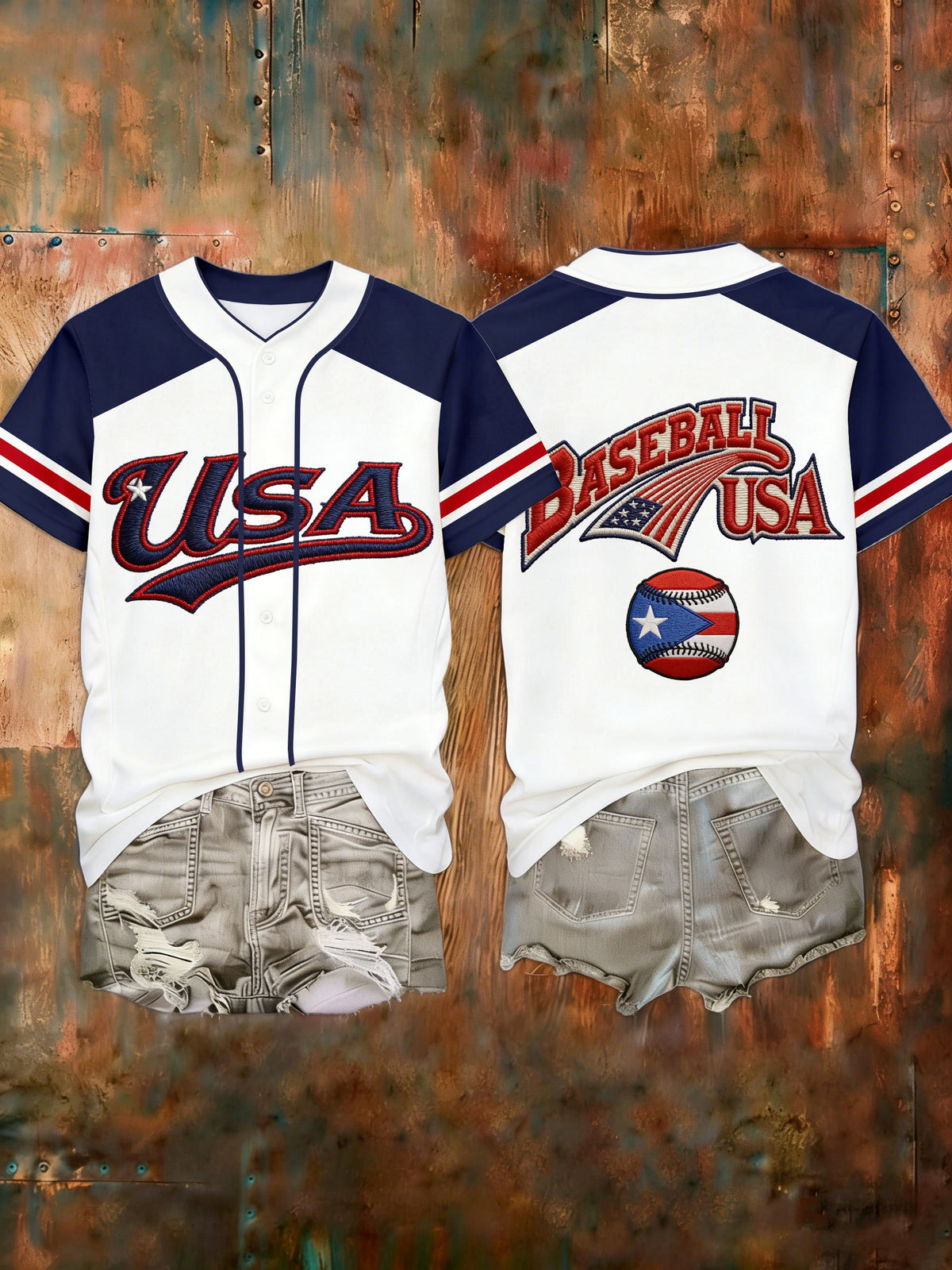 Women's Puerto Rico Baseball Printed Baseball Jersey